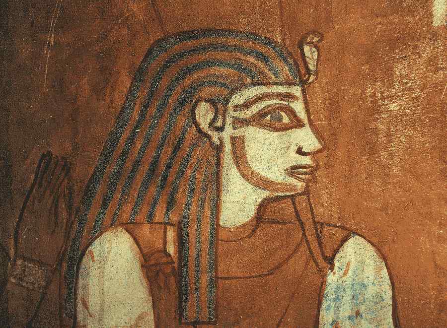 Gebi kujutamine, seinamaali detail, Baenentyu haud, Bahariya oaas, Egiptus, Egiptuse tsivilisatsioon, Saite periood, XXVI dünastia
